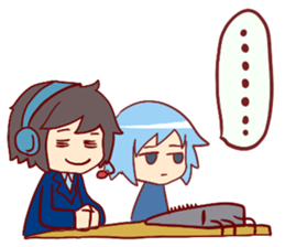 commentator "Hal And Riko" sticker #4300663