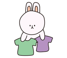 cute chubby rabbit's daily life sticker #4302631