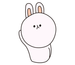 cute chubby rabbit's daily life sticker #4302636