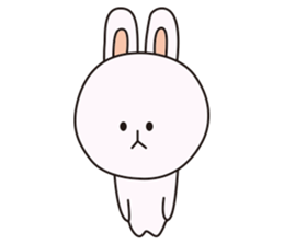 cute chubby rabbit's daily life sticker #4302639