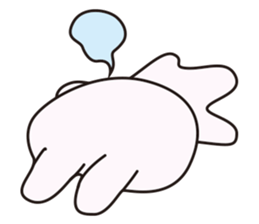 cute chubby rabbit's daily life sticker #4302640