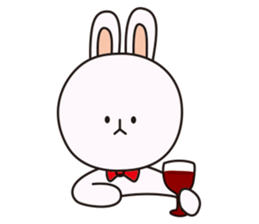 cute chubby rabbit's daily life sticker #4302642