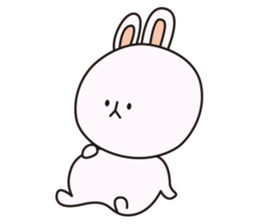 cute chubby rabbit's daily life sticker #4302644