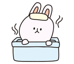 cute chubby rabbit's daily life sticker #4302645