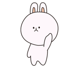cute chubby rabbit's daily life sticker #4302652