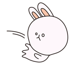 cute chubby rabbit's daily life sticker #4302654