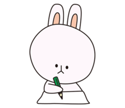 cute chubby rabbit's daily life sticker #4302657