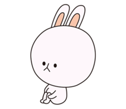 cute chubby rabbit's daily life sticker #4302658