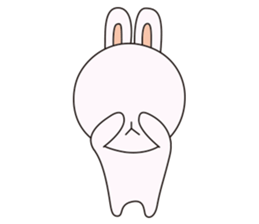 cute chubby rabbit's daily life sticker #4302659