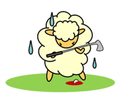SHEEP GOLFER sticker #4304637
