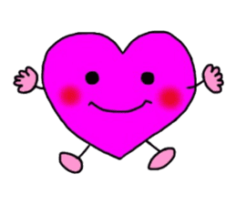 Magenta heart sticker #4305864