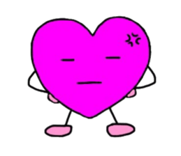 Magenta heart sticker #4305868