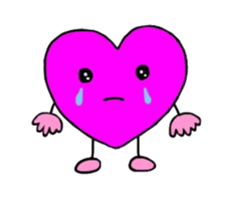 Magenta heart sticker #4305869