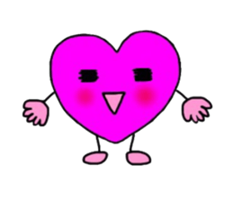 Magenta heart sticker #4305873