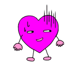 Magenta heart sticker #4305875