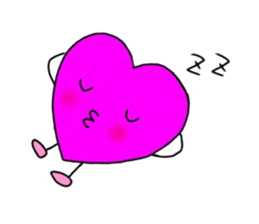 Magenta heart sticker #4305877