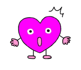 Magenta heart sticker #4305883