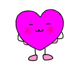 Magenta heart sticker #4305887
