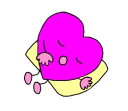 Magenta heart sticker #4305890