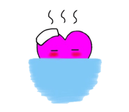 Magenta heart sticker #4305891