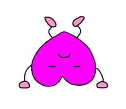 Magenta heart sticker #4305894