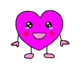 Magenta heart sticker #4305896