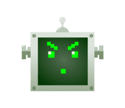 Fun Robot Green sticker #4306464