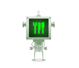 Fun Robot Green sticker #4306465