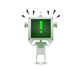 Fun Robot Green sticker #4306469