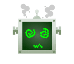 Fun Robot Green sticker #4306471
