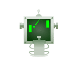 Fun Robot Green sticker #4306472