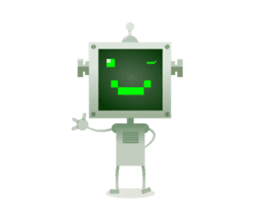 Fun Robot Green sticker #4306474