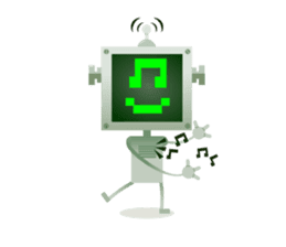 Fun Robot Green sticker #4306476