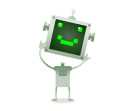 Fun Robot Green sticker #4306478