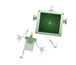 Fun Robot Green sticker #4306488