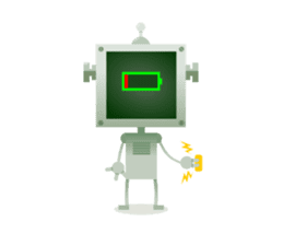 Fun Robot Green sticker #4306489