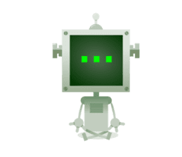 Fun Robot Green sticker #4306490