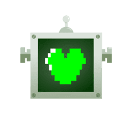 Fun Robot Green sticker #4306493