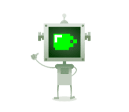 Fun Robot Green sticker #4306494