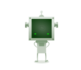 Fun Robot Green sticker #4306495