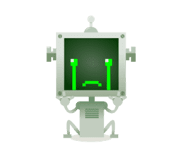 Fun Robot Green sticker #4306498