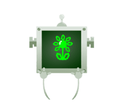 Fun Robot Green sticker #4306499