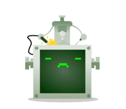 Fun Robot Green sticker #4306500
