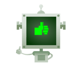 Fun Robot Green sticker #4306502