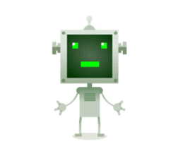Fun Robot Green sticker #4306503