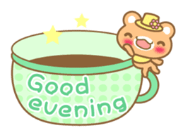Teacup bear talk ver2(English greeting ) sticker #4306516