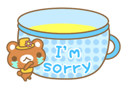 Teacup bear talk ver2(English greeting ) sticker #4306518