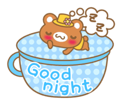 Teacup bear talk ver2(English greeting ) sticker #4306520