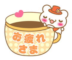 Teacup bear talk ver2(English greeting ) sticker #4306526