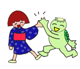 IWATE-WARASHICO&KAPPARO in Japan sticker #4309140